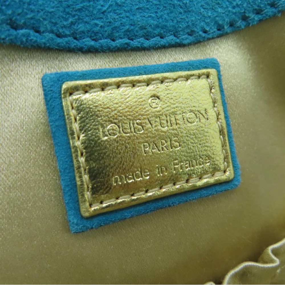 ❤️❤️SOLD❤️❤️ Vuitton Limited Edition Lock Evening Suede Blue - Picture 8 of 10